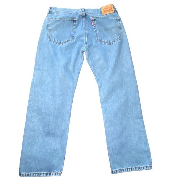 Vintage Y2K Levis 505 Mens Blue Denim Jeans Size 36X29 Western Cowboy - Picture 3 of 9